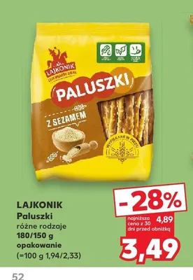 Paluszki Lajkonik z sezamem promocja w Kaufland