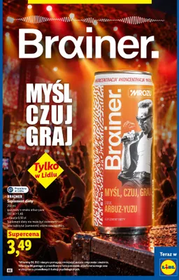 Suplement diety gazowany o smaku arbuz-yuzu Brainer promocja w Lidl