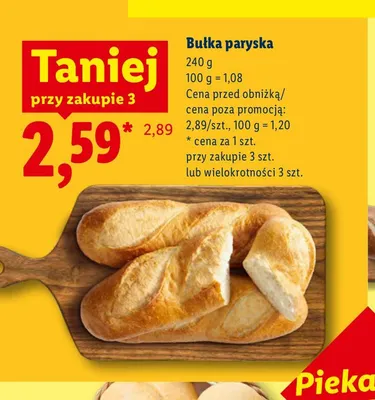 Bułka paryska promocja w Lidl