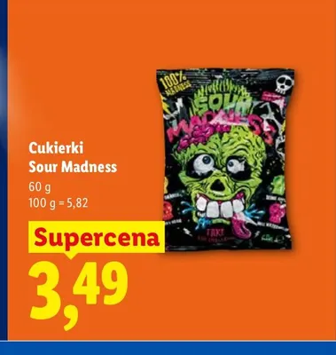 Cukierki Sour Madness promocja w Lidl