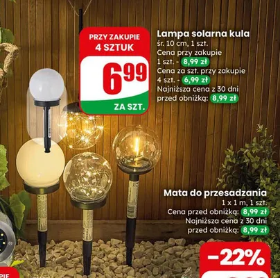 Lampa solarna kula promocja w Dino