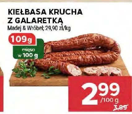 Kiełbasa krucha z galaretką Madęga & Wróbel promocja w Stokrotka