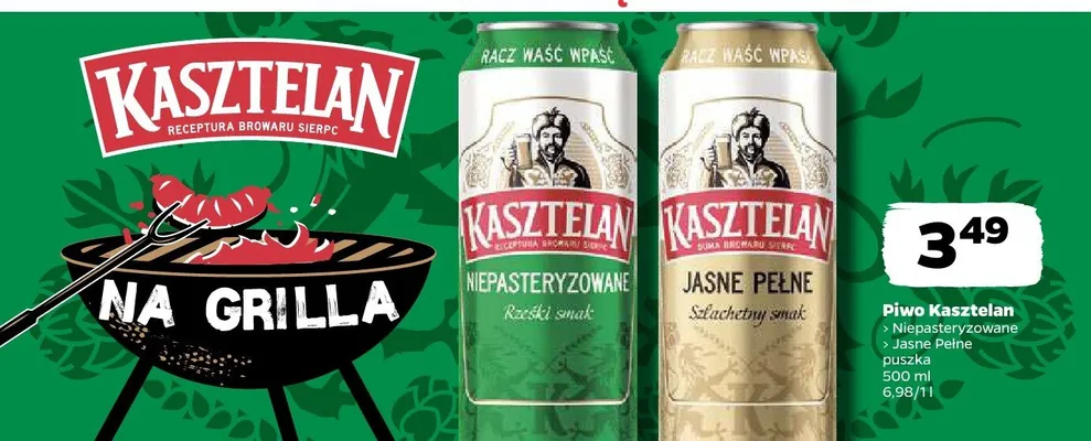 Piwo Kasztelan Jasne Pełne promocja w Netto