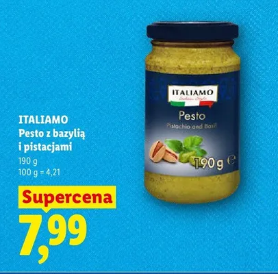 Pesto z bazylią i pistacjami ITALIAMO promocja w Lidl