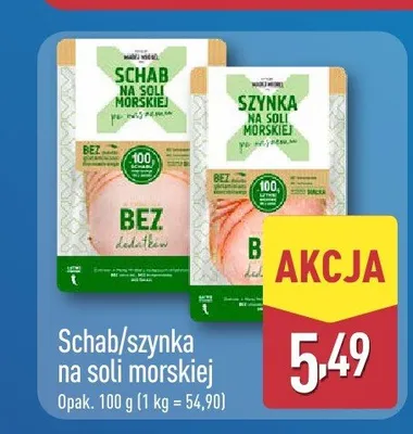 Szynka na soli morskiej promocja w Aldi