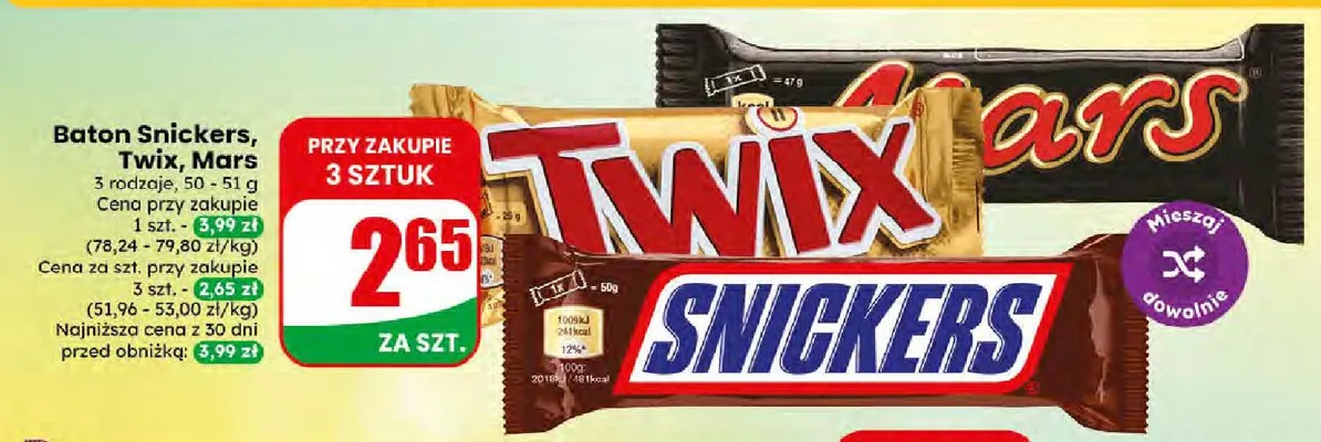 Baton Twix promocja w Dino