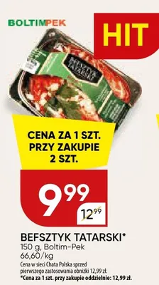 Befsztyk tatarski promocja w Chata Polska