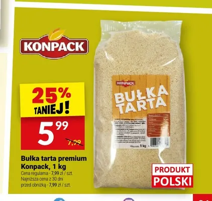 Bułka tarta premium Konpack promocja w Twój Market