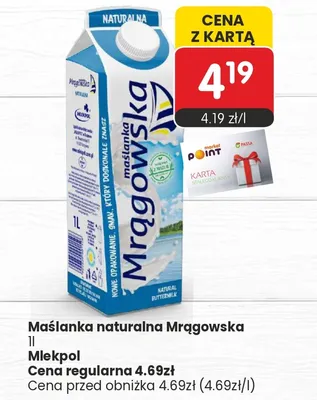 Maślanka naturalna Mrągowska promocja w Market Point