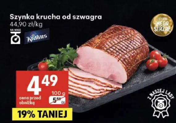 Szynka krucha od szwagra Krakus promocja w Delikatesy Centrum