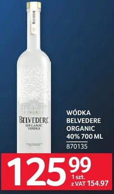 Wódka Belvedere Organic 40% 700 ML promocja w Selgros