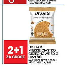 Miękkie ciastko orzechowe Dr. Oats promocja w Wafelek