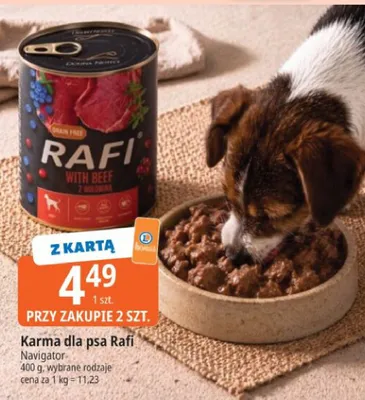 Karma dla psa Rafi Navigator promocja w Leclerc
