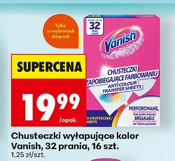 Chusteczki wyłapujące kolor do prania promocja w Biedronka