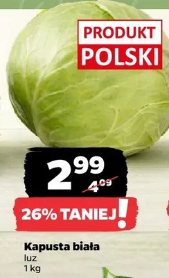 Kapusta biała luz promocja w Netto