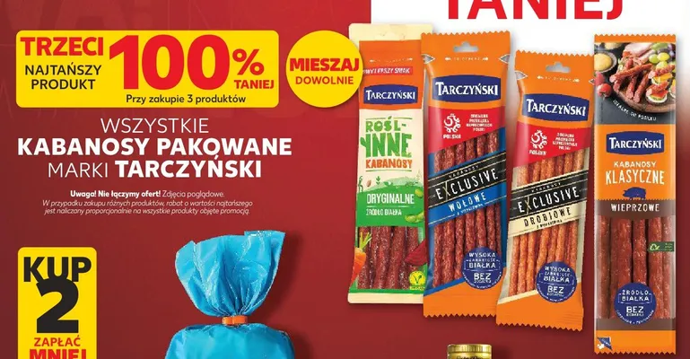 Kabanosy klasyczne wieprzowe Tarczyński promocja w Kaufland