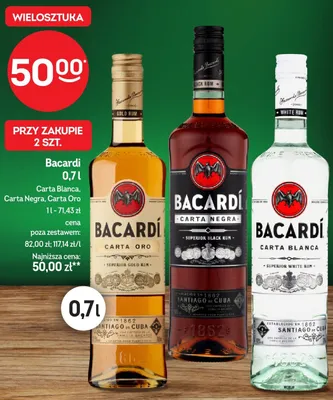 Rum Bacardi Carta Oro promocja w Żabka