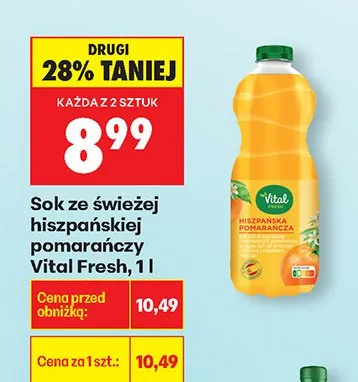 Sok ze świeżej hiszpańskiej pomarańczy promocja w Biedronka