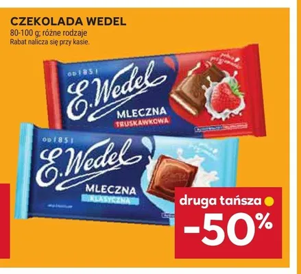 Czekolada mleczna klasyczna E.Wedel promocja w Stokrotka