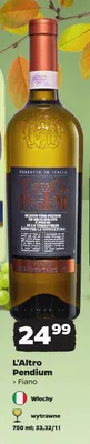 Wino białe L'Altro Pendium Fiano promocja w Netto