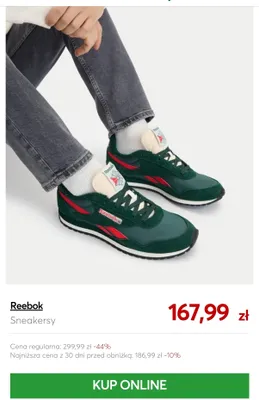 Sneakersy Reebok promocja w eobuwie.pl