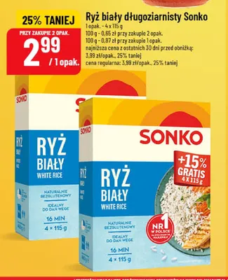 Ryż biały długoziarnisty Sonko promocja w POLOmarket