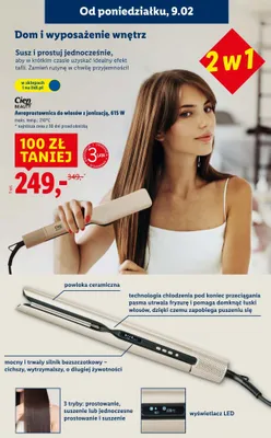 Aeroprostownica do włosów z jonizacją, 615 W promocja w Lidl