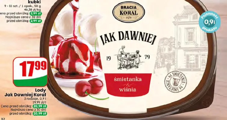 Lody Koral Jak Dawniej promocja w Dino