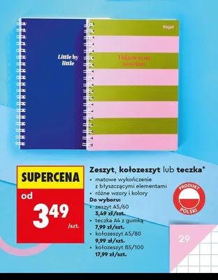Kołozeszyt B5/100 Kayet promocja w Biedronka