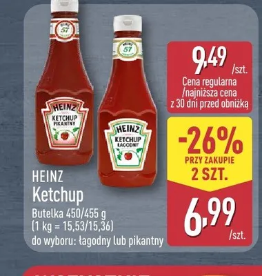 Ketchup Heinz łagodny promocja w Aldi