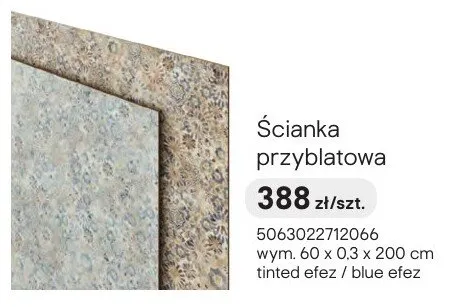 Ścianka przyblatowa tinted efez / blue efez wym. 60x0,3x200cm promocja w Castorama