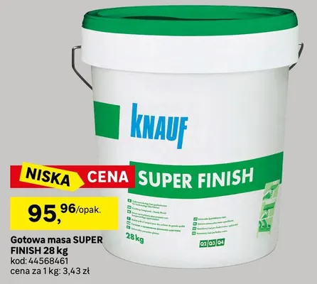 Gotowa masa SUPER FINISH 28kg promocja w Leroy Merlin