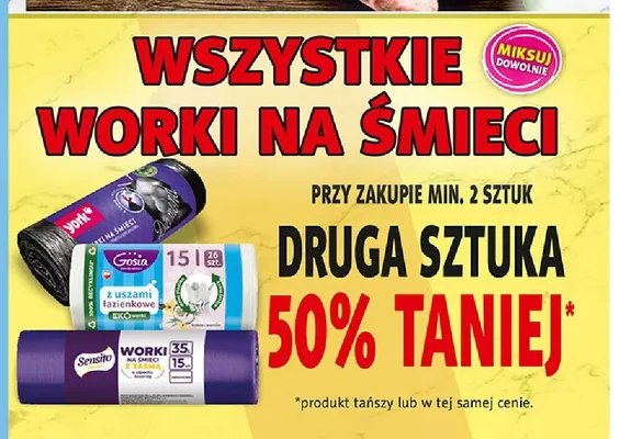Worki na śmieci łazienkowe z uszami Gosia 15 l promocja w Prim Market