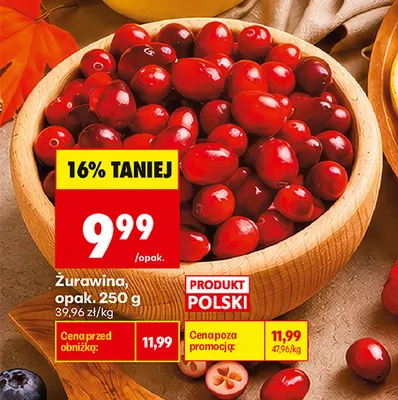 Żurawina polska promocja w Biedronka