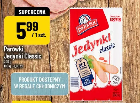 Parówki Jedynki Classic Indykpol promocja w POLOmarket