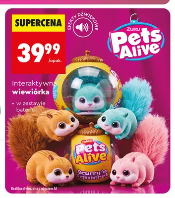 Interaktywna wiewiórka Pets Alive promocja w Biedronka