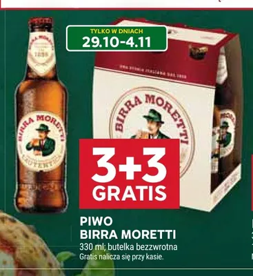 Piwo Birra Moretti promocja w Stokrotka