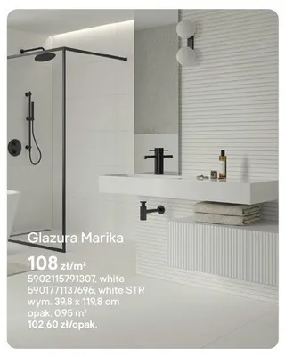 Glazura Cersanit Marika white STR promocja w Castorama