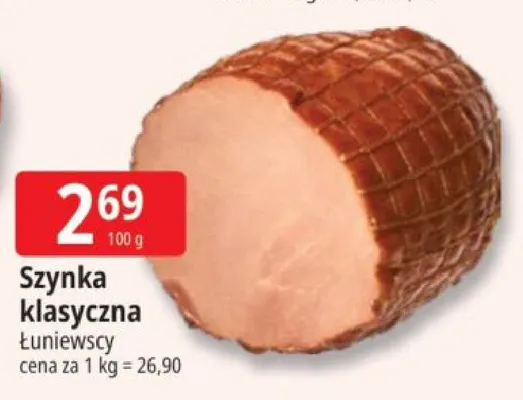 Szynka klasyczna Łuniewscy promocja w Leclerc