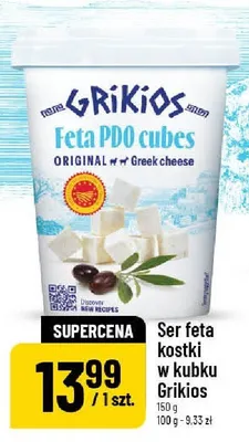 Ser feta kostki w kubku Grikios promocja w POLOmarket