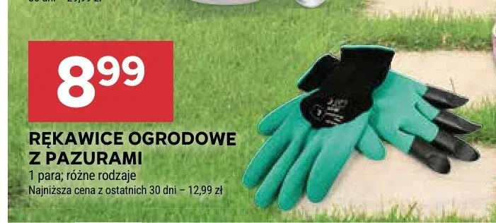 Rękawice ogrodowe z pazurami promocja w Stokrotka