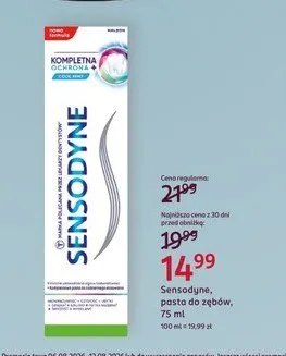 Pasta do zębów Sensodyne Kompletna Ochrona promocja w Rossmann
