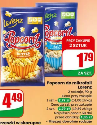 Popcorn do mikrofali promocja w Dino