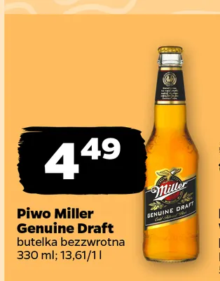 Piwo Miller Genuine Draft promocja w Netto
