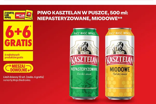 Piwo Kasztelan Miodowe promocja w Biedronka