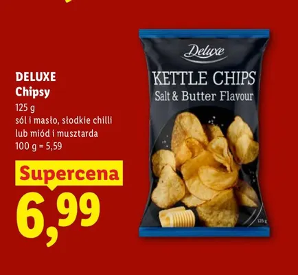 Chipsy słodkie chilli Deluxe promocja w Lidl