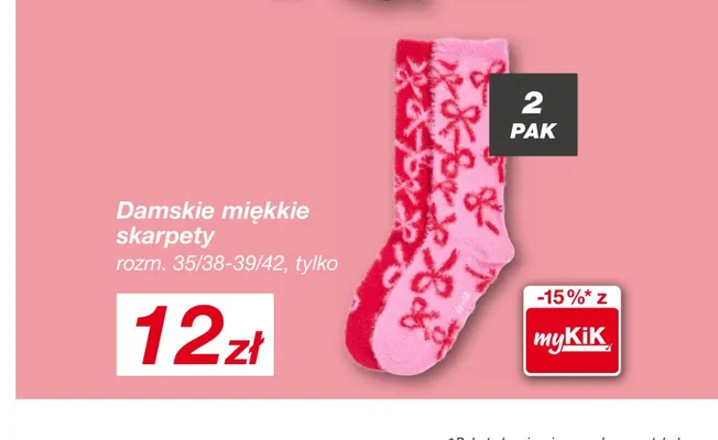 Damskie miękkie skarpety 2-pak promocja w KiK