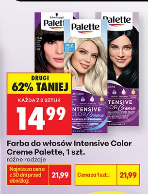 Farba do włosów Palette Intensive Color Creme promocja w Biedronka