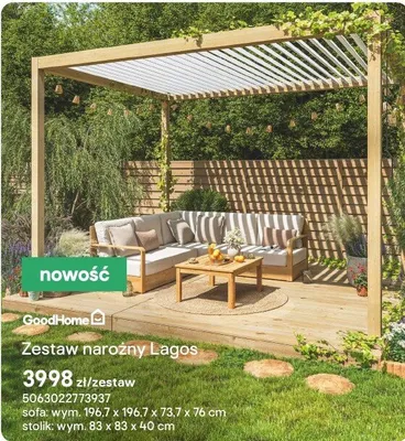 Zestaw narożny Lagos promocja w Castorama