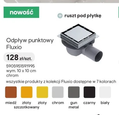 Odpływ punktowy Fluxio promocja w Castorama
